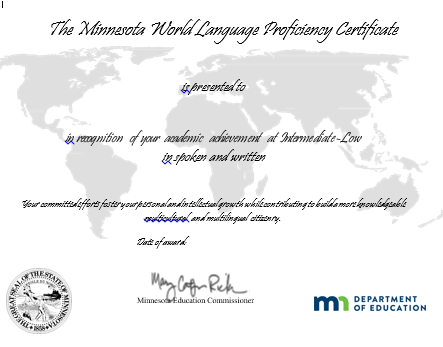 Minnesota World Language Certificate 